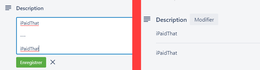 ajouter une ligne horizontale sous trello