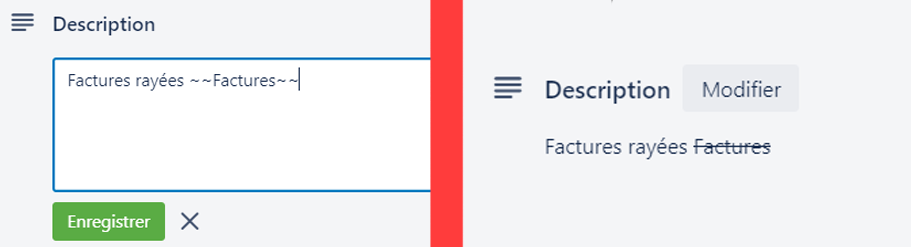 mettre en barrer sous trello
