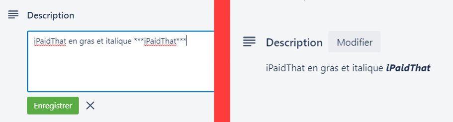 mettre en gras et en italique sous trello